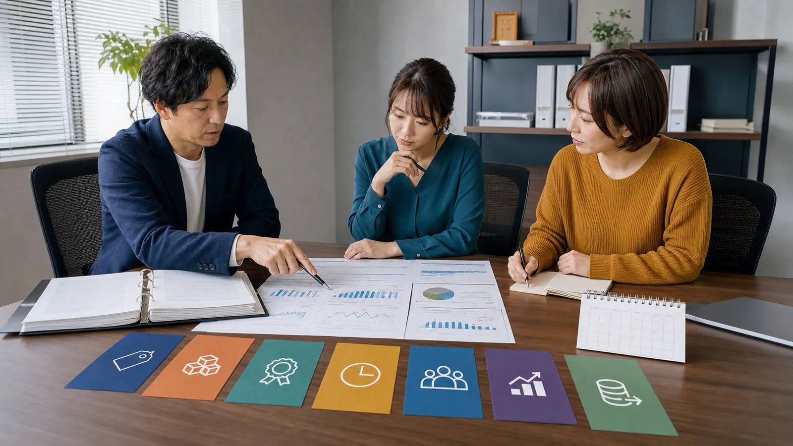 経理代行の契約更新の対象、期限、担当、会社承認、完了証拠を一つの台帳で管理する図