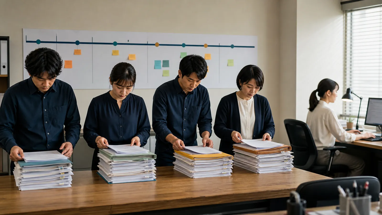 決算前の経理代行導入の対象、期限、担当、会社承認、完了証拠を一つの台帳で管理する図