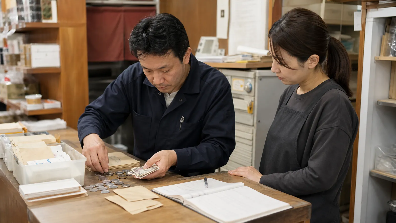 小口現金管理の対象、期限、担当、会社承認、完了証拠を一つの台帳で管理する図