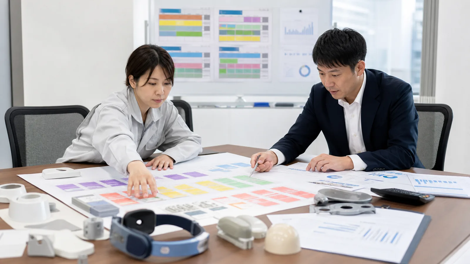 大府市の製造・ヘルスケア事業で案件別原価と部門別損益を確認する担当者