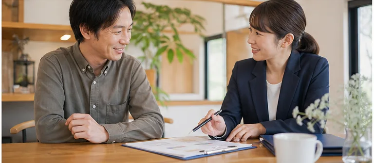 経理業務を効率化する10のアイデアの改善手順を話し合う事業者と専門スタッフ
