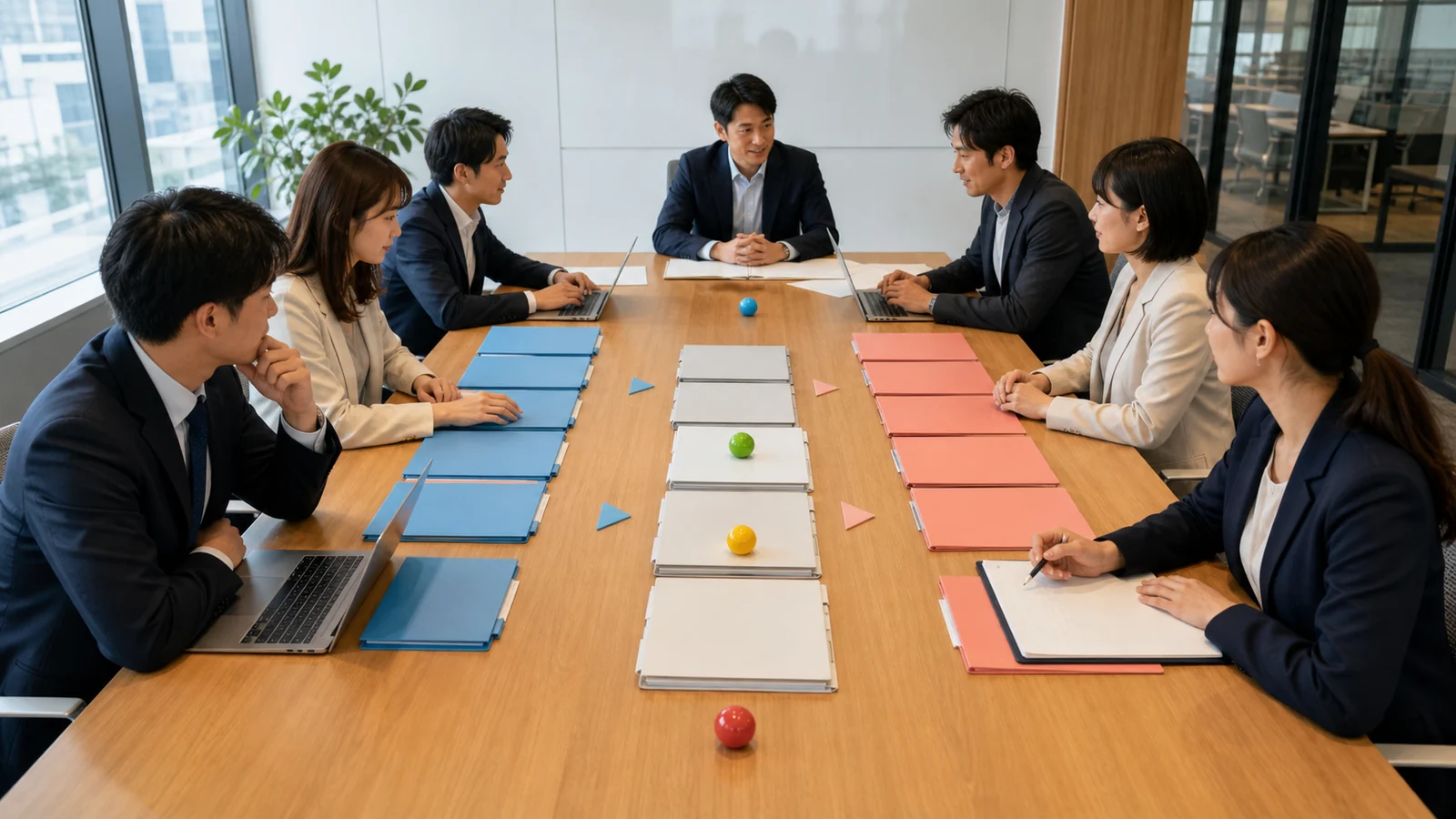 M&A後の経理PMIについて経理資料を確認する様子