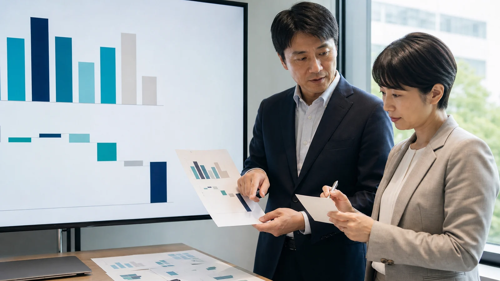 月次予算・実績・見込・差異理由を部門別に比較し経営判断へつなぐ担当者