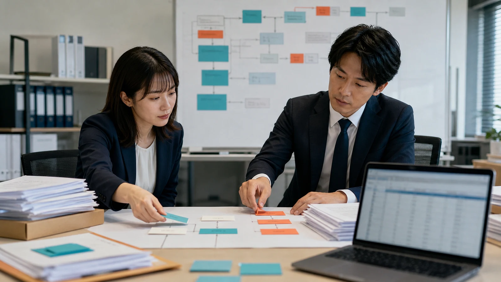 請求締め日前の経理退職対応の対象、期限、担当、会社承認、完了証拠を一つの台帳で管理する図