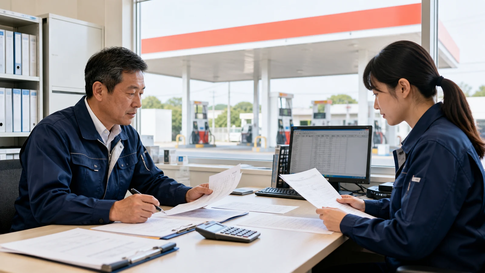 ガソリンスタンドの経理代行｜油種別在庫・掛売・カード・粗利を管理