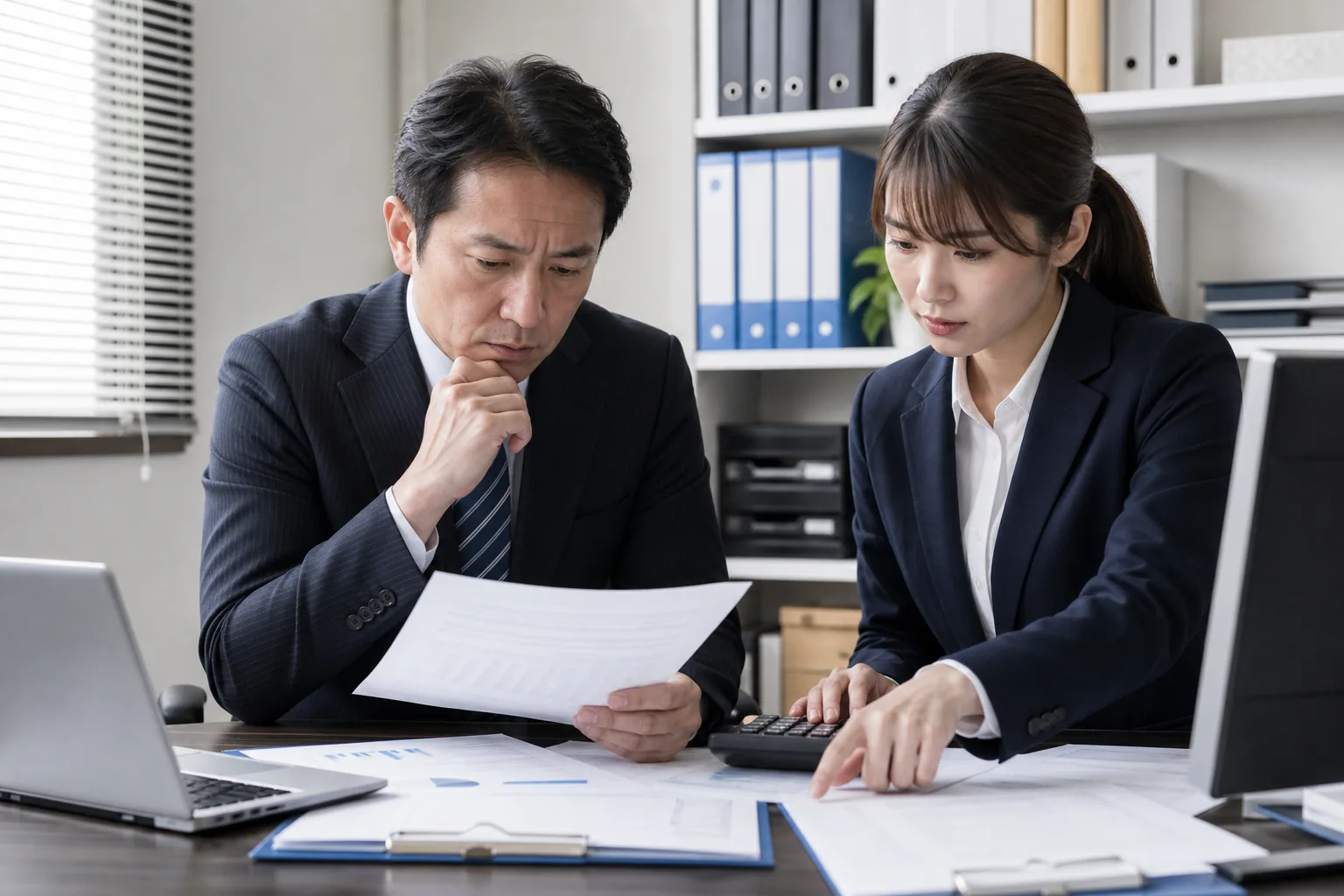 経費精算ミスの改善に向けて月次の数字を確認する様子