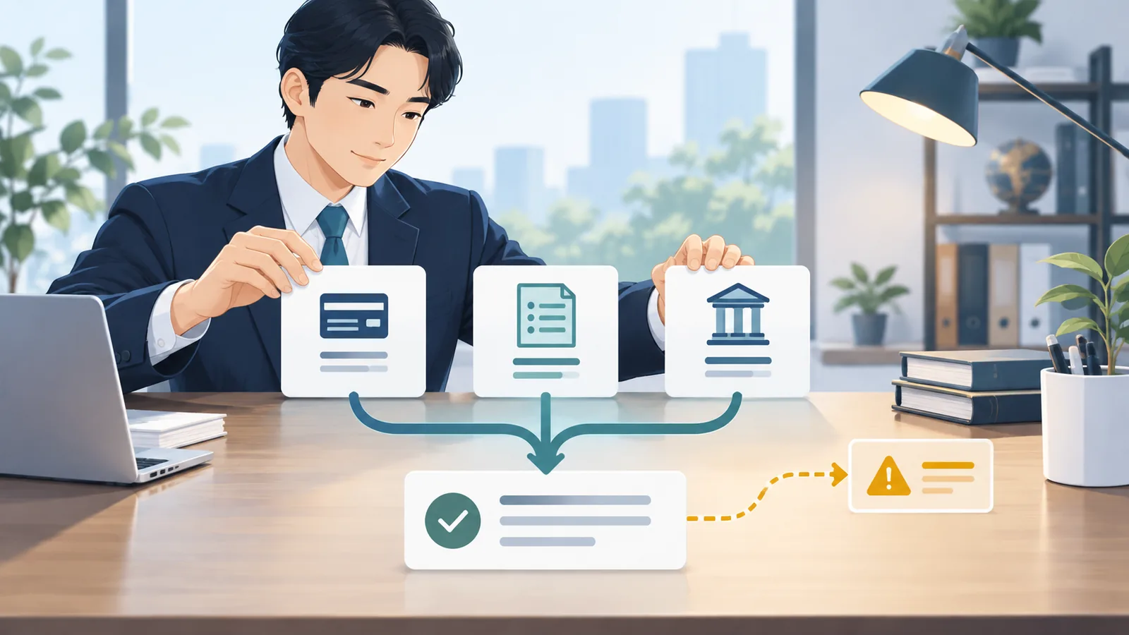 Squareの店舗売上、返金、手数料を振込レポートと銀行着金へ照合する工程