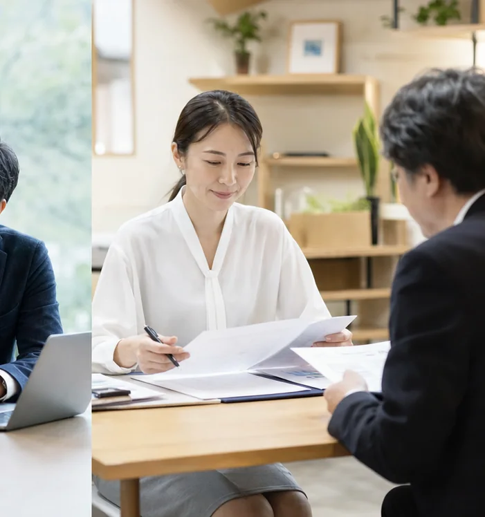 経理代行で失敗しないために。契約前に確認したいチェックリストの改善方法を話し合う事業者と専門スタッフ