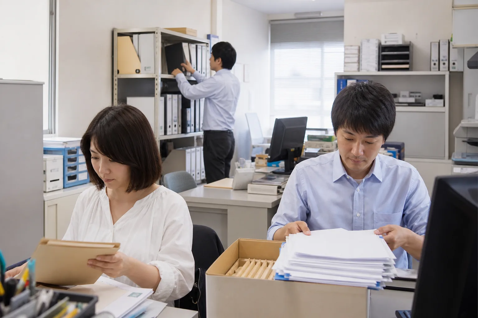経理業務を整理する実写イメージ